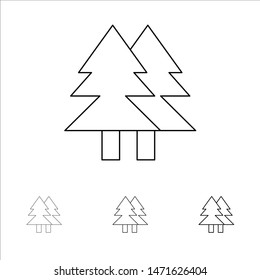 Christmas, Eco, Environment, Green, Merry Bold and thin black line icon set