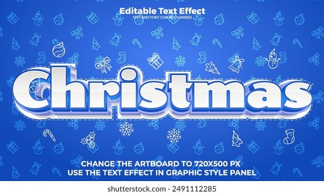 Christmas editable text effect in modern trend style