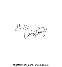 christmas edition vector brush lettering. Hand drawn modern brush calligraphy isolated on white background. Christmas vector ink illustration. Creative typography for Holiday greeting cards, banner