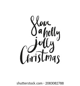 christmas edition vector brush lettering. Hand drawn modern brush calligraphy isolated on white background. Christmas vector ink illustration. Creative typography for Holiday greeting cards, banner