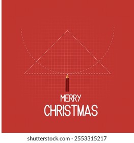 Navidades concepto de educación Anuncio Ilustración vectorial con lápiz