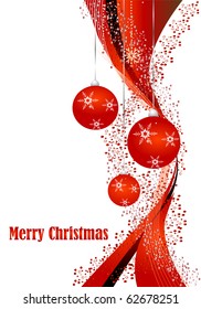 Christmas  - elegant background with baubles - VECTOR illustration