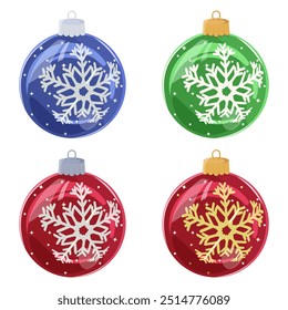 Christmas elegant balls vector set design. Christmas ball ornaments. Elements collection. Vector illustration bauble elegant set.