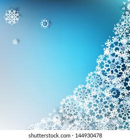 Christmas elegant blue background. EPS 10 vector