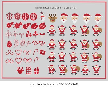 Christmas element bundle collection vector