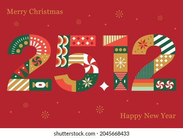 Christmas element design template illustration, vector.