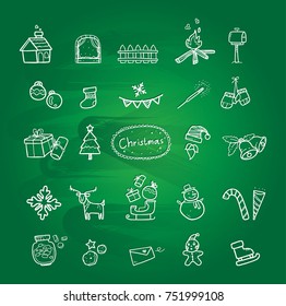 christmas element doodle