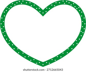 Navidades elemento corazón forma fondo verde