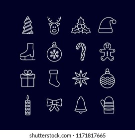 Christmas element icon set 