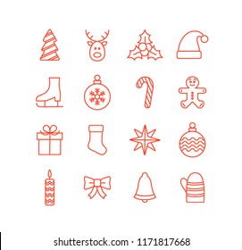 Christmas element icon set 