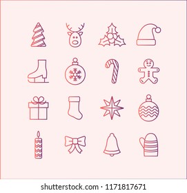 Christmas element icon set 