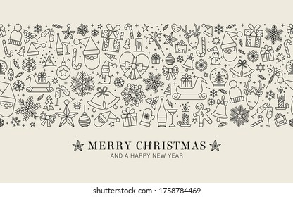 christmas element icons banner background