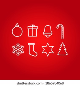 Christmas element icons. Eps10 vector illustration.