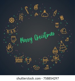 Christmas element icons vector for your design, Xmas