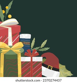 Christmas Element Illustrations Frame Background