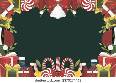 Christmas Element Illustrations Frame Background