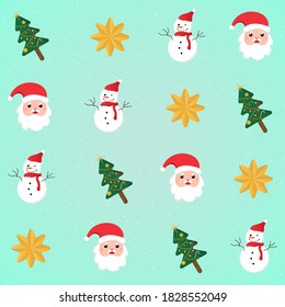 Christmas element pattern minimal design. vector illustration.