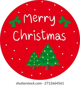 Fondo rojo de la forma redonda del elemento de Navidades