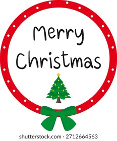 Fondo rojo de la forma redonda del elemento de Navidades