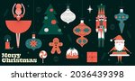 Christmas element template illustration, vector