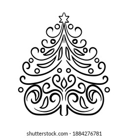 elemento de Navidad. Ornamento de árbol de Navidad. Ilustración vectorial.