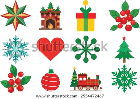 Christmas element vector art Silhoutte