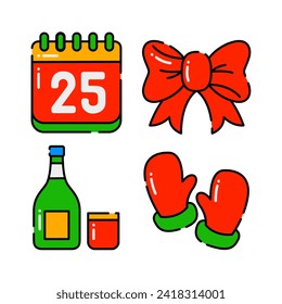 christmas element with vector illustration