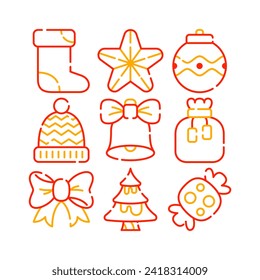 elemento de navidad con ilustración vectorial