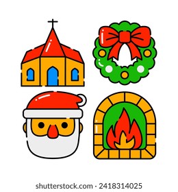 christmas element with vector illustration