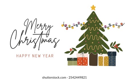 Christmas element vector, Christmas illustration vector, New year banner, Abstract isolated Christmas item, Christmas decoration