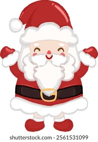 Christmas element vector illustration - Santa