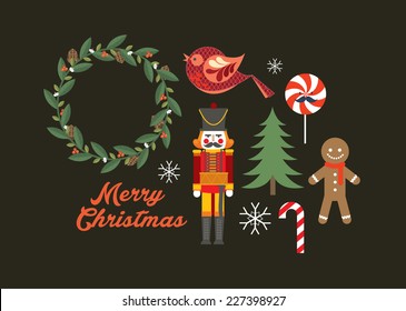 christmas element vector/illustration