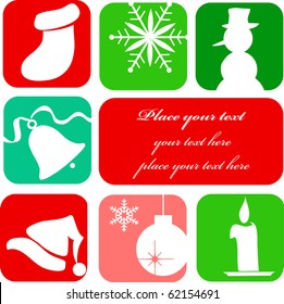 christmas elements. christmas card template design