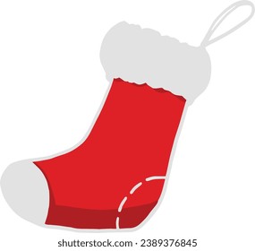 Christmas elements. Colorful illustration in flat vector cartoon style.
