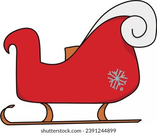Christmas elements. Colorful illustration in flat vector cartoon style.