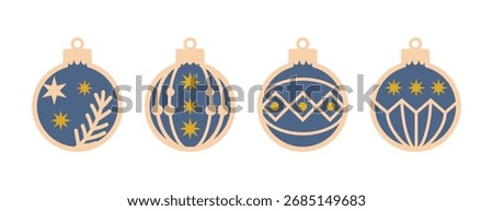 Christmas elements decoration laser cut