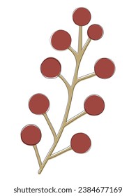 Christmas elements for decoration in a Christmas party on the new year 