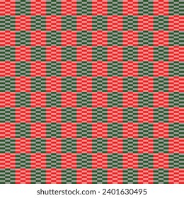 Christmas elements with geometric seamless pattern. Web banner, poster, brochure, background, wallpaper. Holiday season, Contemporary abstract design. Modern style. Flat vector illustration.