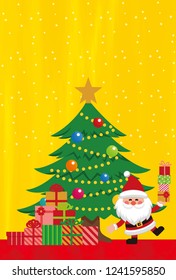 Christmas  elements of golden background.Vector illustration.Flat design.Cartoon character.