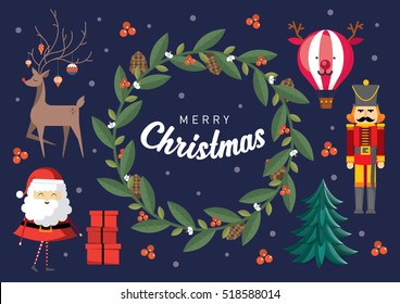 christmas elements / christmas greetings vector/illustration