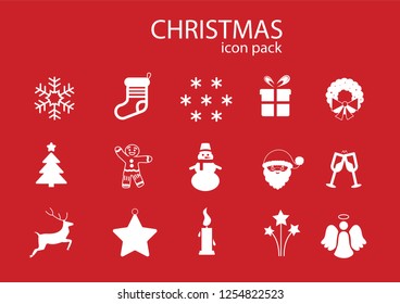 christmas elements hanging new year tree, santa, angel,
present, toys, deer, snowman