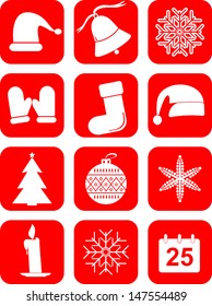christmas elements, icon vector
