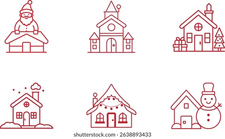 Christmas elements icon vector art.