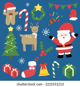 christmas elements isolated vector design illustration