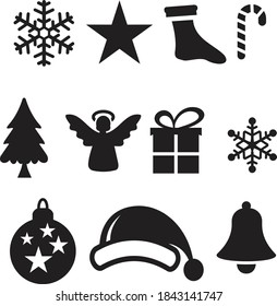 Christmas Elements Merry Christmas vector Script Typography and Calligraphic Lettering design with Christmas templates