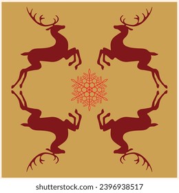 Christmas elements in modern minimalist geometric style. Colorful illustration in flat vector cartoon style. Xmas tree with geometrical patterns, stars and abstract elements