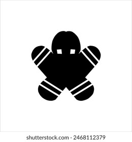 Weihnachtsmusiken Elemente im modernen minimalistischen geometrischen Stil. Icon Set in Schwarz im flachen Design-Stil. Weihnachtsbaum mit geometrischen Mustern, Sternen, Leuchten und Weihnachtsmusiken, die Elemente unterstützen