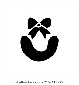 Navidad Elementos en estilo geométrico minimalista moderno. icono engastado en negro en estilo de diseño plano. Árbol de Navidad con patrones geométricos, estrellas, luces y Navidades que sostienen los Elementos