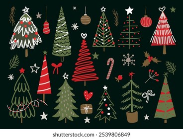 Christmas Elements Pack suitable for decorating your graphic projects like a social network, website design, online communication, greeting cards, printed material, and app