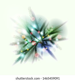 Christmas elements pattern background. Vector illustration.